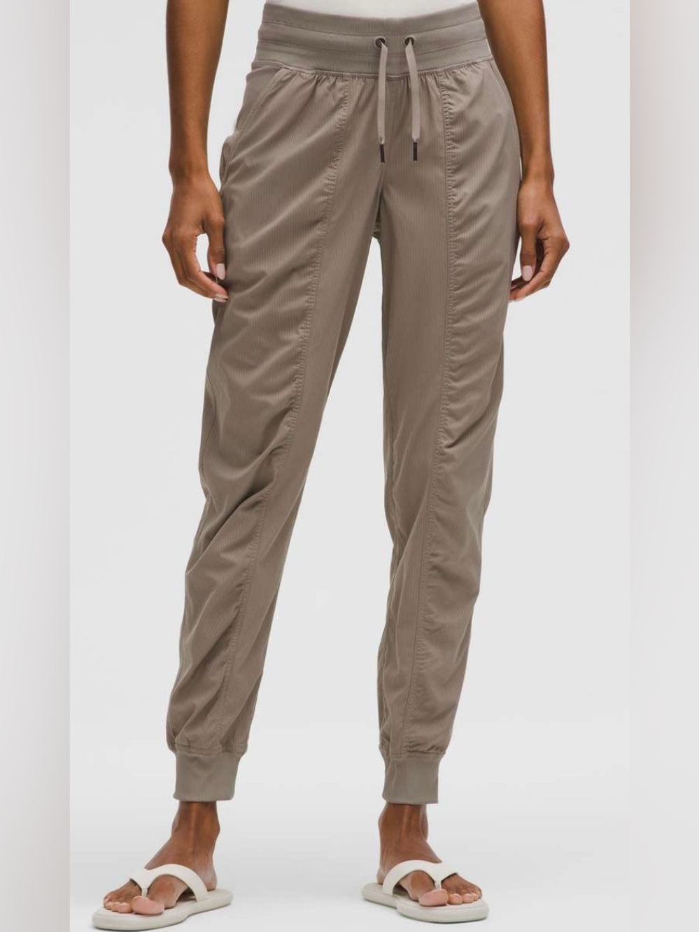 lululemon athletica Taupe Drawstring Jogger Pants